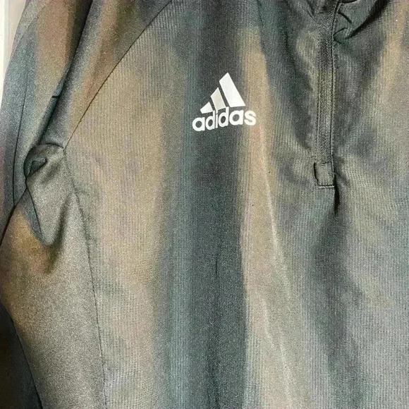 Adidas Mens Climawarm 1/4 zip pullover Hooded Jacket in black size Large - Picture 3 of 10